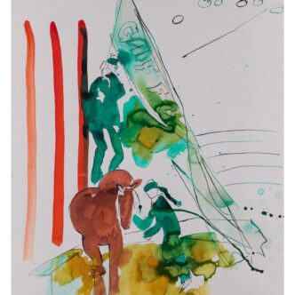 Tony with flag, 2019